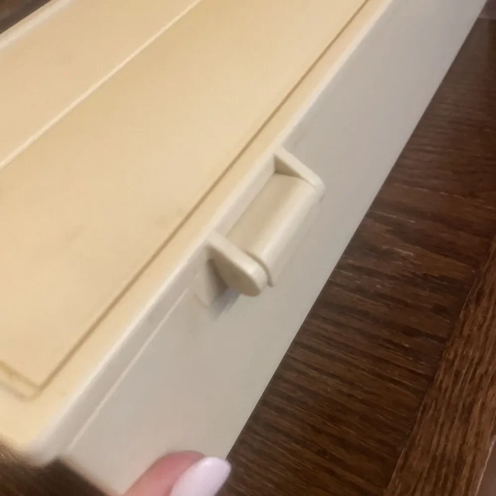 VNTG Tupperware Wax Paper & Foil Dispenser in Almond 80s 90s Cottage Kitchen